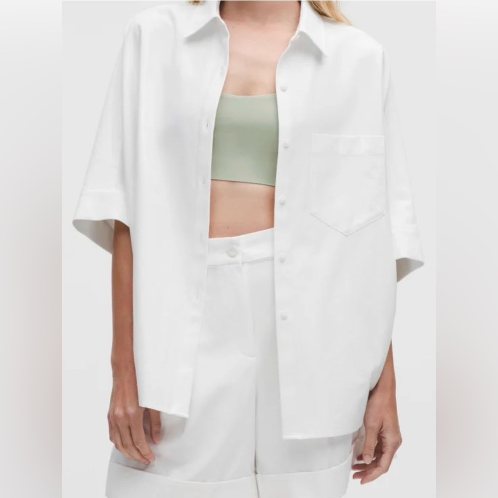 lululemon athletica White Oversized Button-Down Shirt